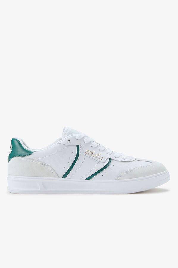 Fred Perry Zapatilla B4 embossed leather/suede Blanco