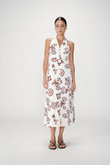 Grace & Mila Vestido midi estampado floral Wink Estampado blanco