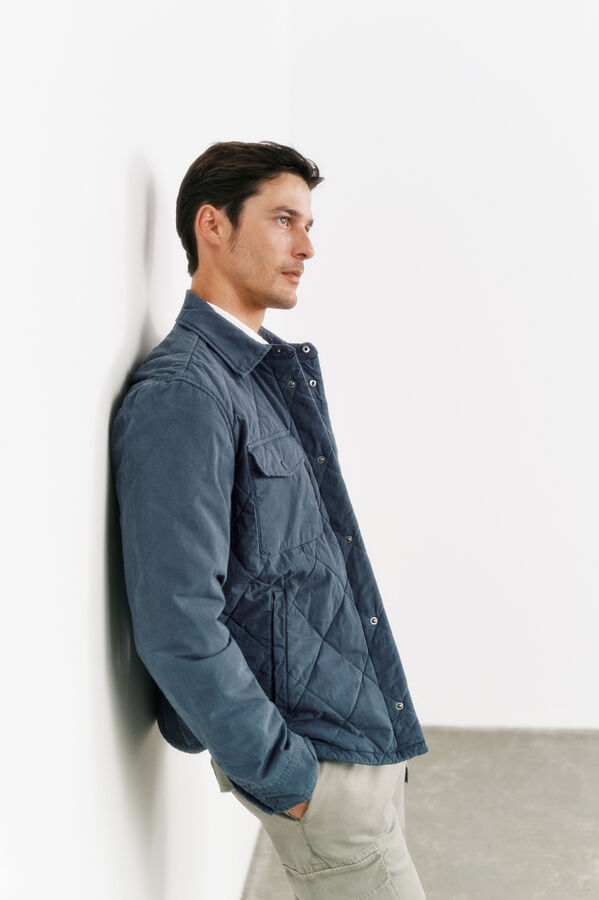 OOTO Sobrecamisa acolchada algodón Azul oscuro