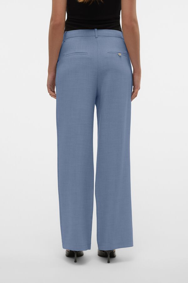 Vero Moda Cal&ccedil;a wide leg de vestir Azul