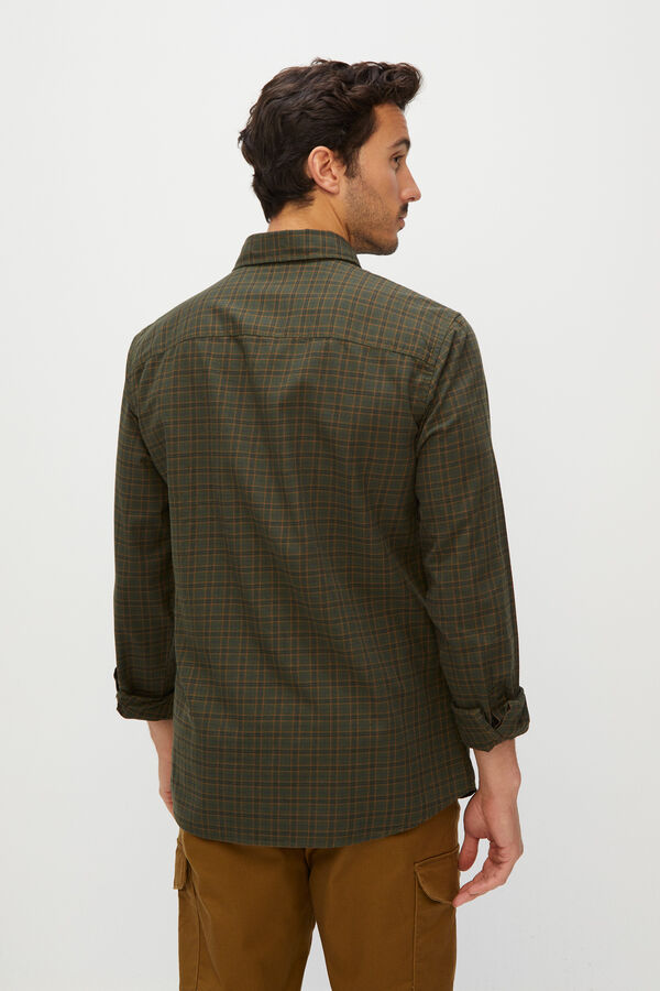 Cortefiel Camisa de homem de xadrez Verde