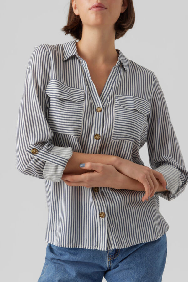 Vero Moda Camisa de riscas Azul
