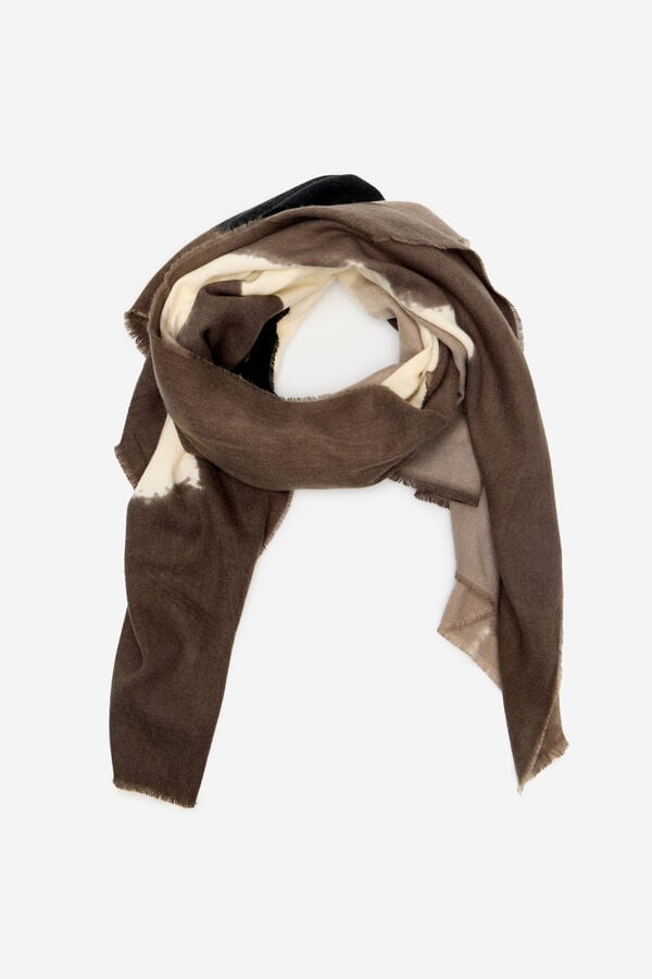 Cortefiel Fular manchas Estampado gris