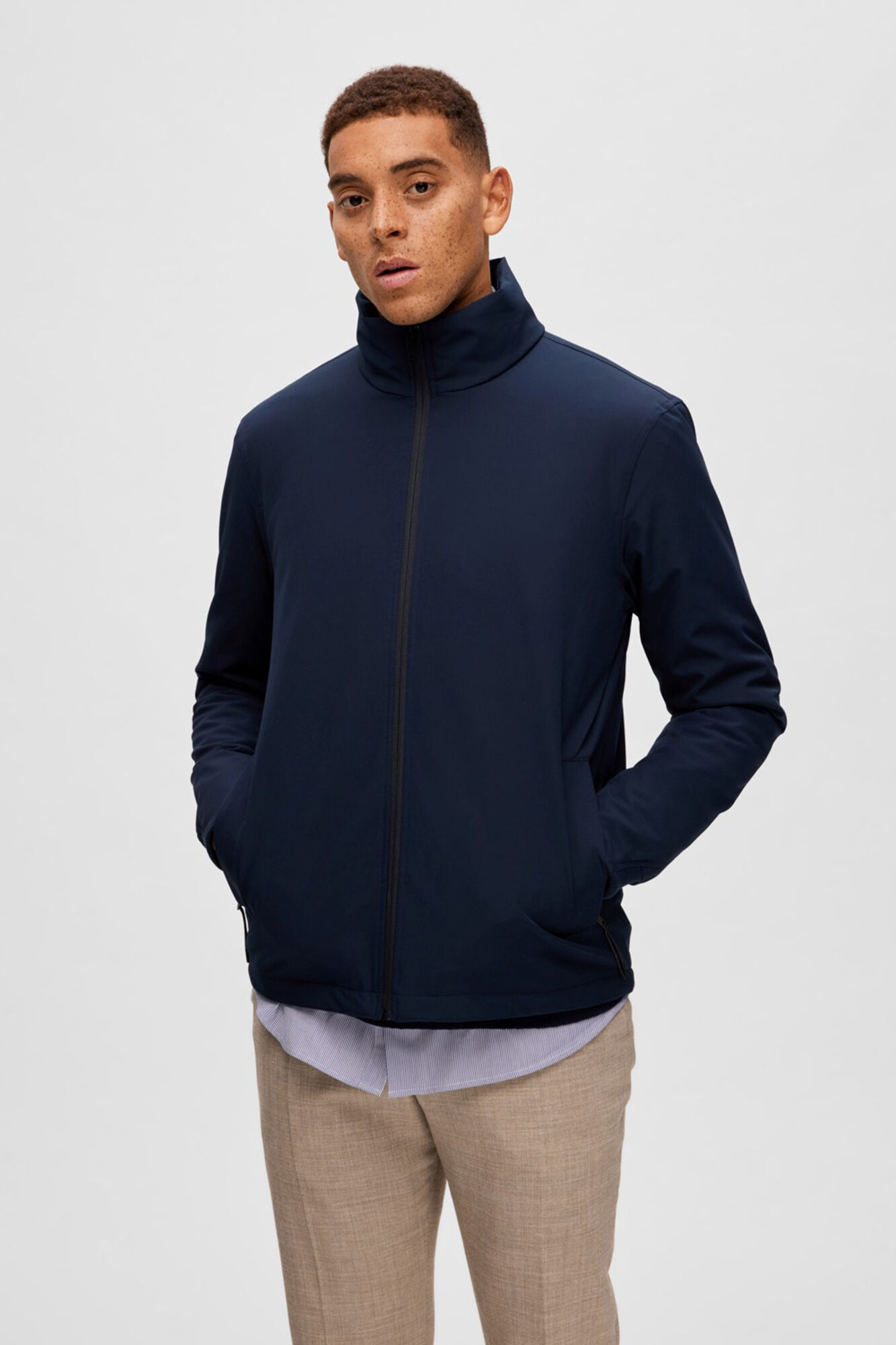 Selected Chaqueta corta impermeable 100% sostenible