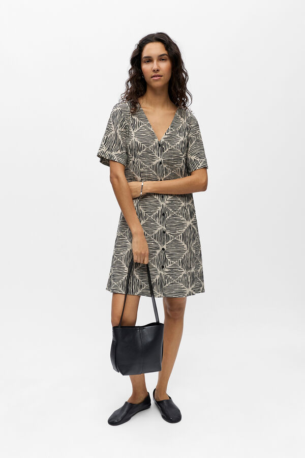 Object Vestido curto estampado Tostado