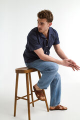 Selected Camisa de manga curta  Azul