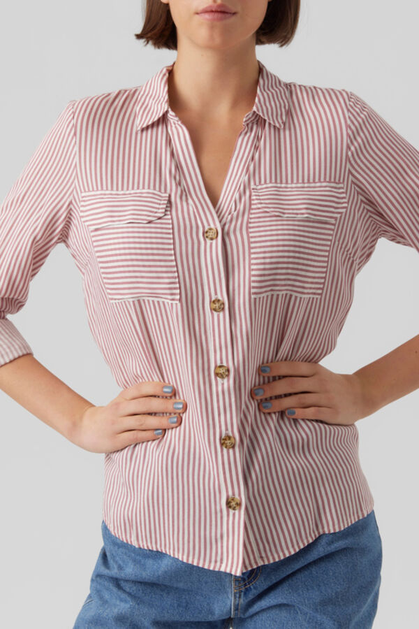 Vero Moda Camisa de riscas Vermelho