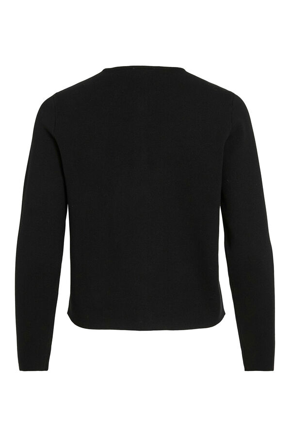 Vila Chaqueta de punto abotonado con viscosa Negro