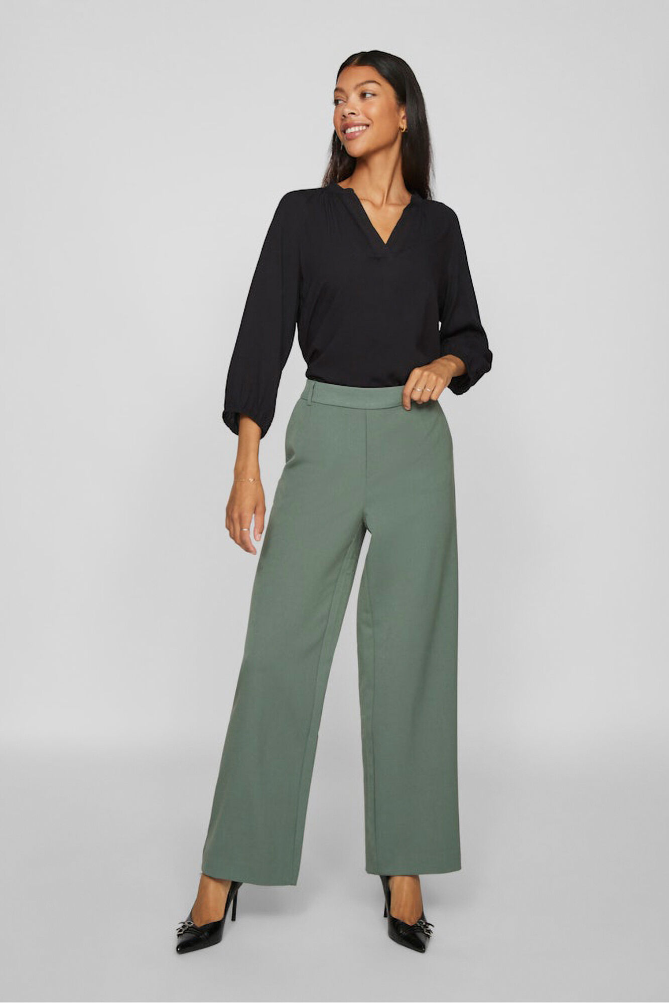 Vila Pantal&oacute;n de vestir ancho con viscosa