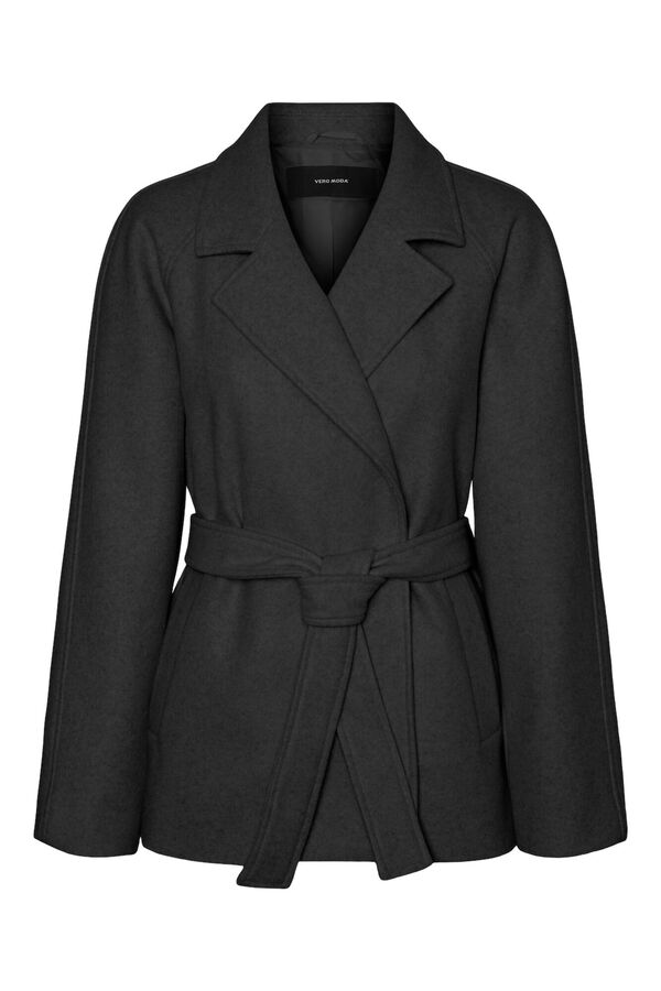 Vero Moda Chaqueta corta de pa&ntilde;o Gris oscuro