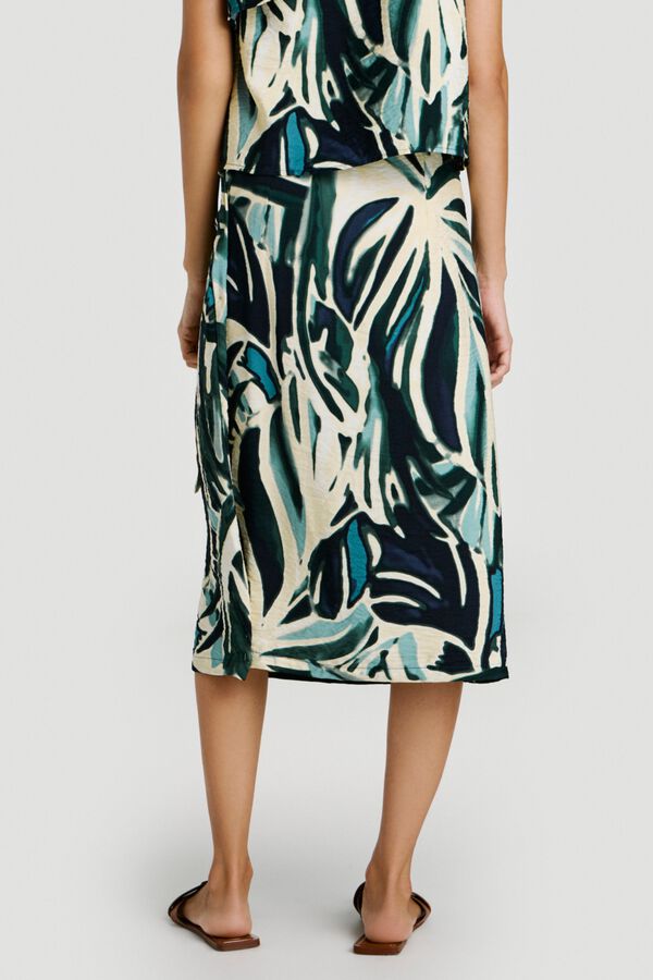 Vila Top com folho estampado em viscose Verde