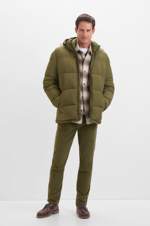 Cortefiel Blus&atilde;o acolchoado Verde