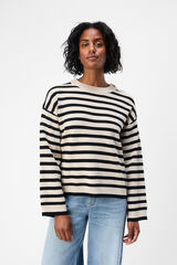 Object Camisola riscas botões Cinzento