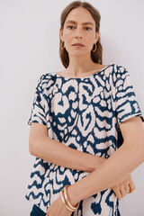Cortefiel Top combinado estampado Estampado azul