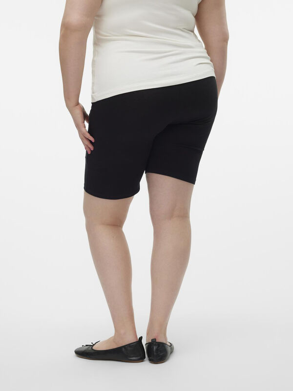 Vero Moda Curve Cal&ccedil;&otilde;es de algod&atilde;o cintura subida  Preto