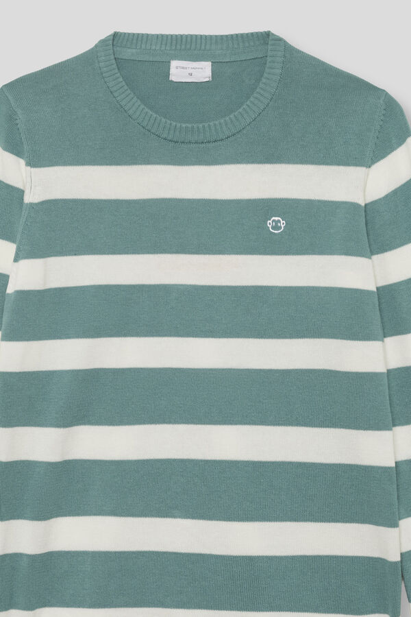 Street Monkey Camisa riscas da moda Azul