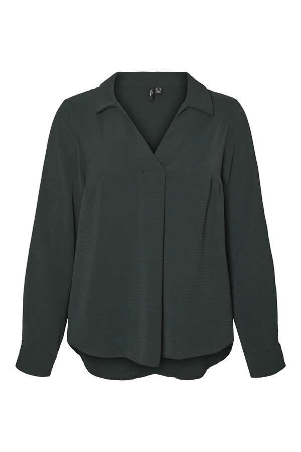 Vero Moda Curve Camisa fluida com prega central plus size  Azul