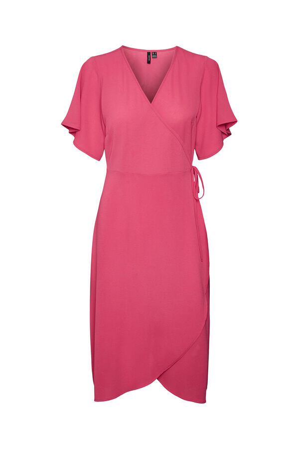 Vero Moda Vestido midi cruzado Rosa