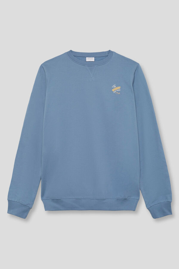Street Monkey Sudadera de cuello redondo estampada Azul