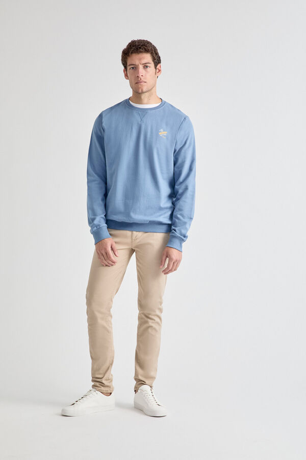 Street Monkey Sudadera de cuello redondo estampada Azul