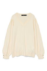 Vero Moda Curve Jersey cuello pico Curve Gris