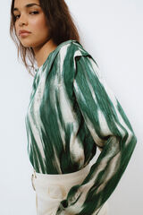 Vila Blusa manga comprida estampada Cinzento