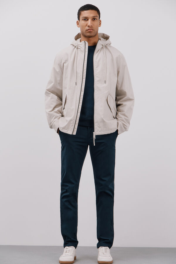 Cortefiel Calça calças chino slim fit com estampa Azul