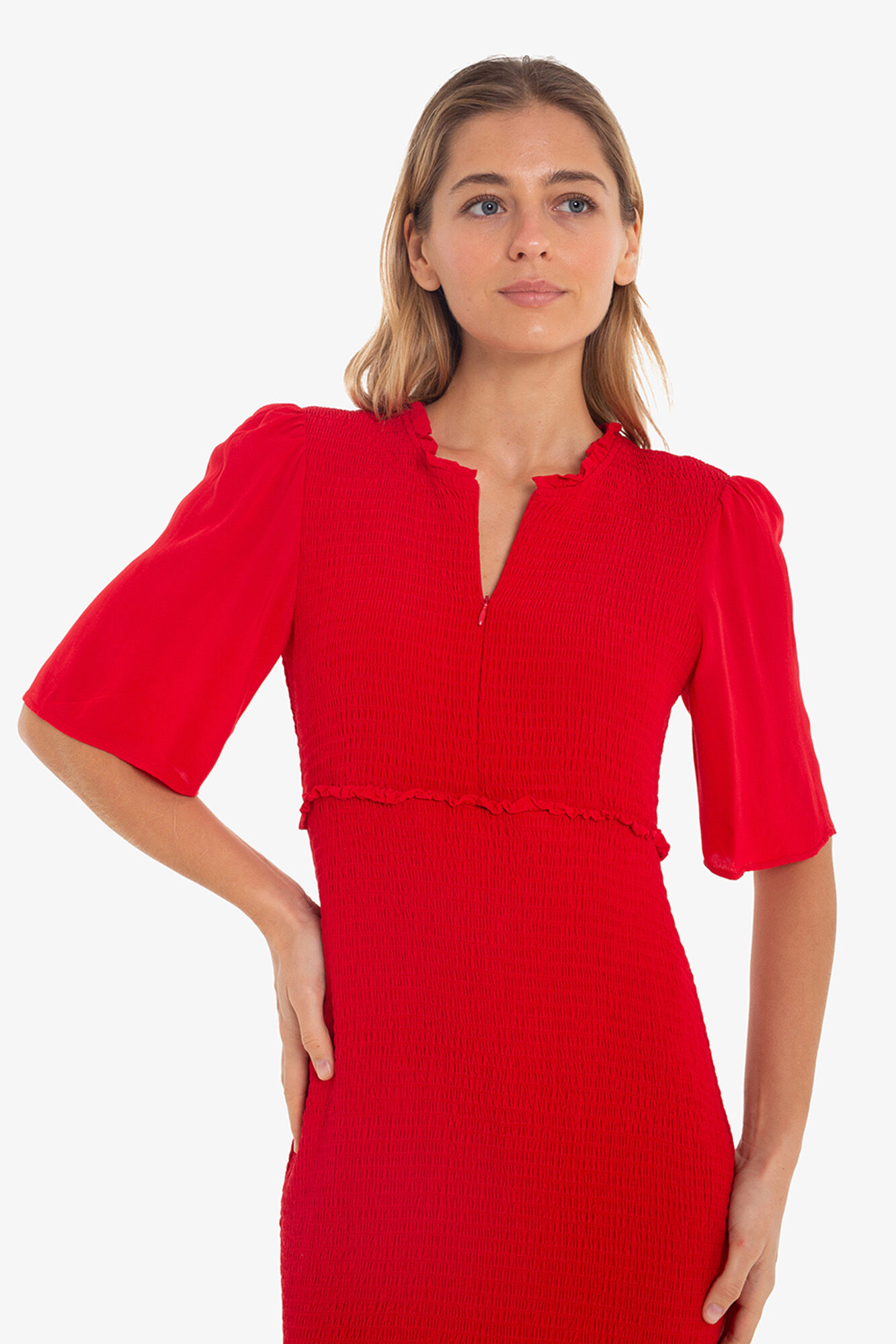 Cupl&eacute; Vestido canal&eacute; crep