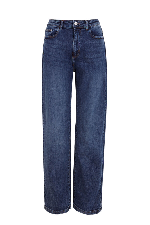 Slowlove Jeans abertura bajo Azul