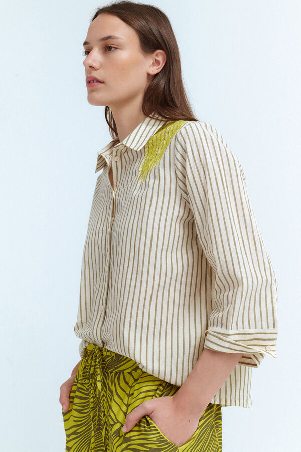 Vila Camisa de manga manga 3/4 Cinzento