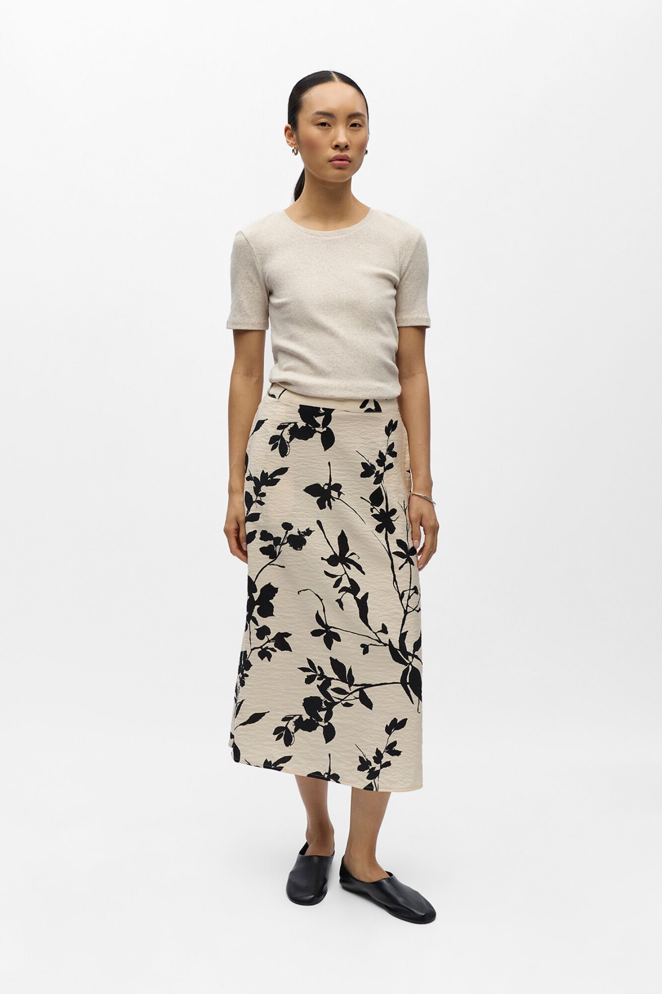 Object Falda midi estampada