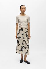 Object Falda midi estampada Estampado blanco