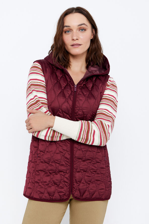 Cortefiel Colete ultraleve water repellent Roxo