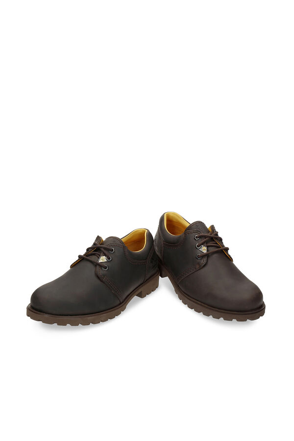 Panama Jack Zapato hombre piel Marr&oacute;n oscuro