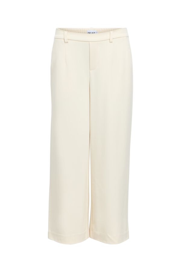 Object Pantal&oacute;n culotte largo cropped Beige