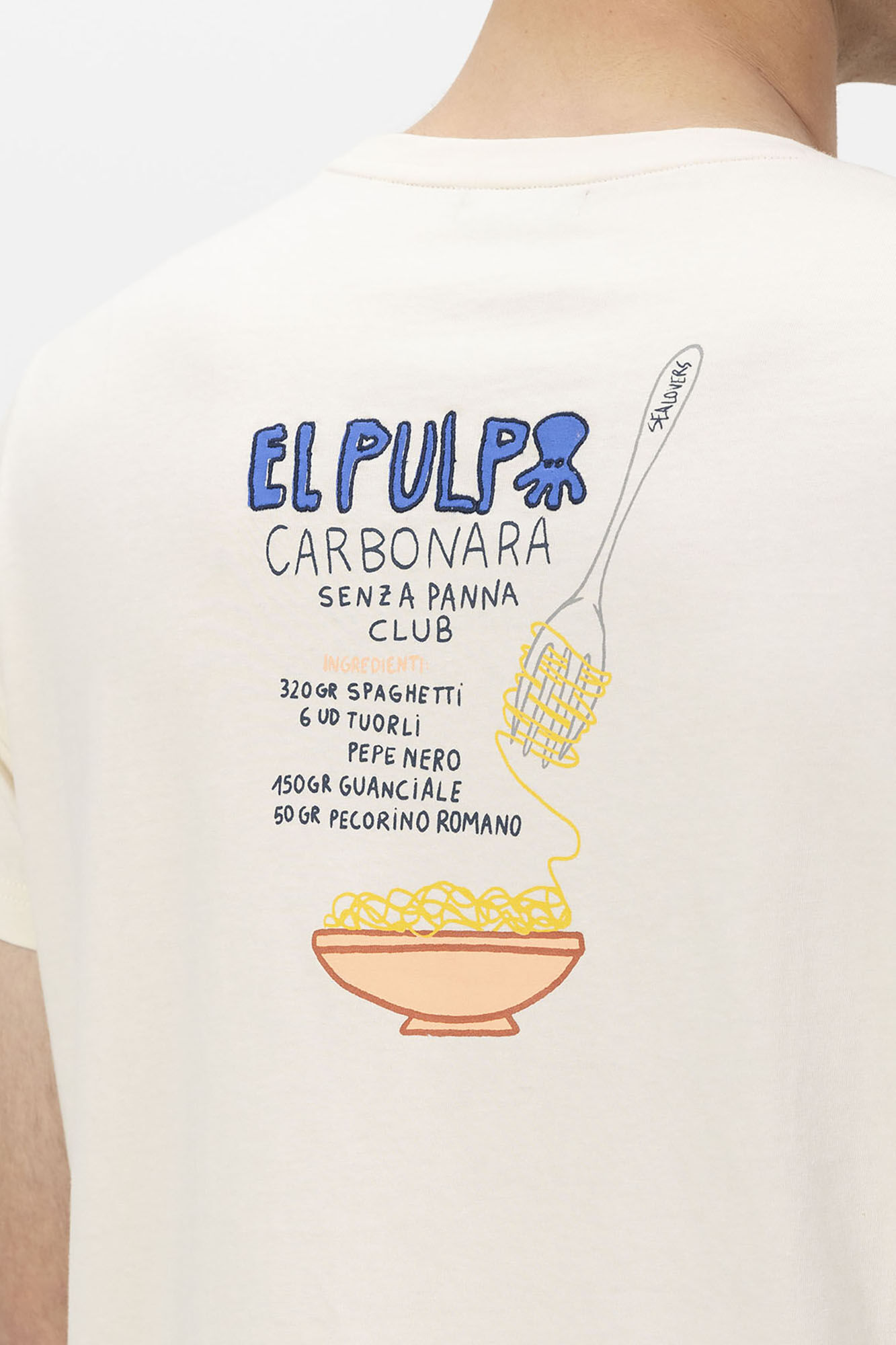 elPulpo Camiseta estampado elPulpo Carbonara