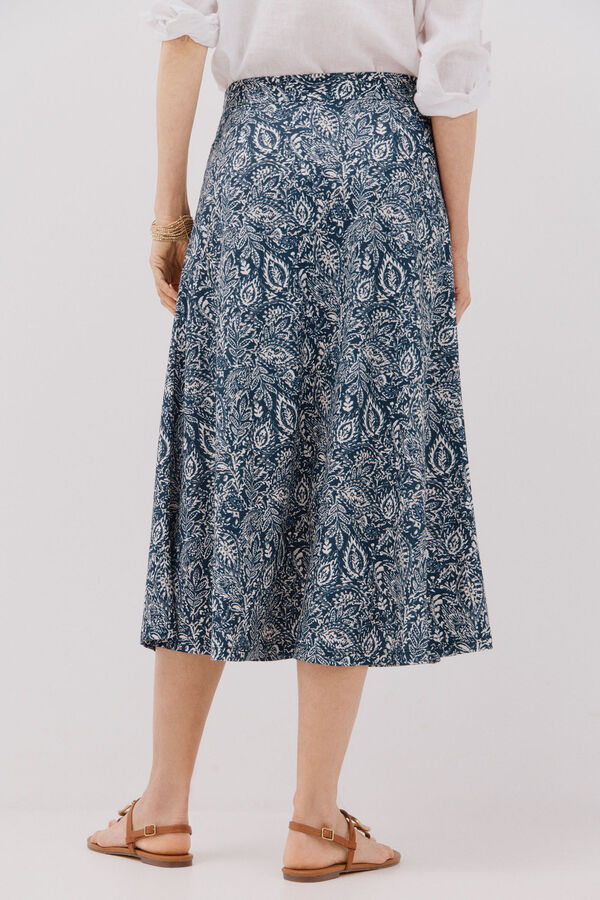 Cortefiel Saia capa midi Azul