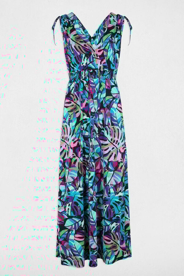 Morgan Vestido comprido reto estampado Multicolorido