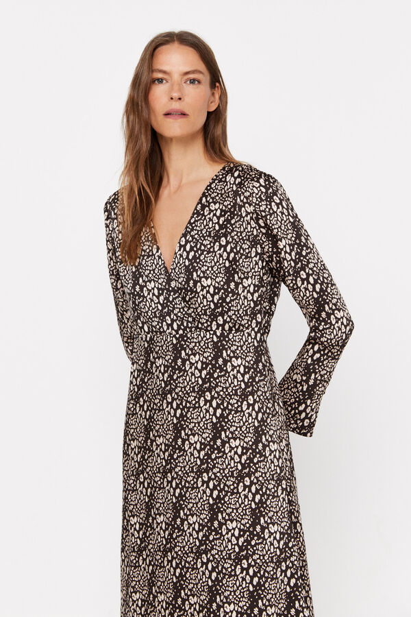 Cortefiel Vestido estampado Multicolor