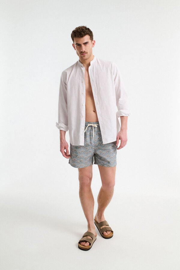 Selected Fato de banho estampado Verde