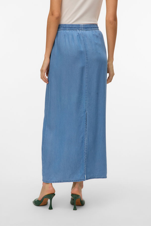 Vero Moda Falda larga fluida denim Azul