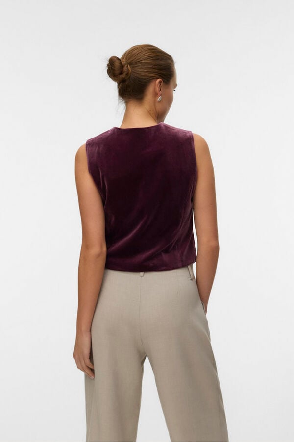 Vero Moda Chaleco de terciopelo Morado