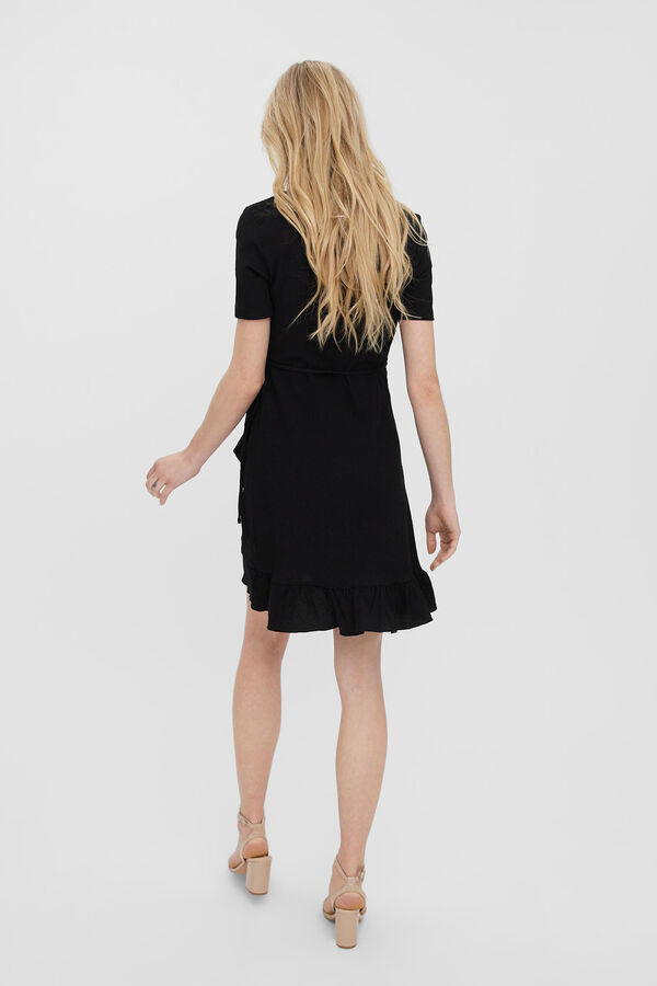 Vero Moda Vestido curto cruzado Preto