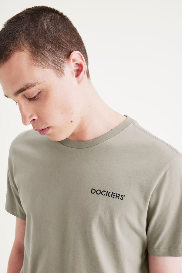 Dockers Camiseta logo slim fit Kaki