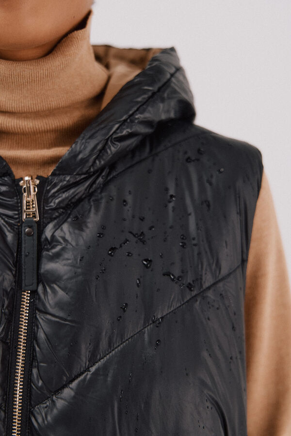 Cortefiel Colete comprido revers&iacute;vel Preto