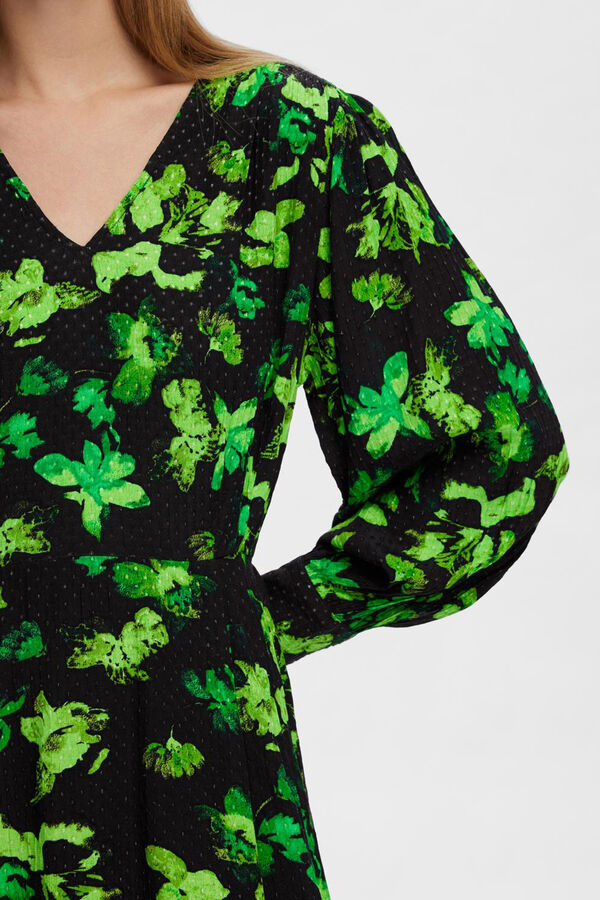 Selected Femme Vestido Wrap confeccionado con Lenzing ECOVERO Negro