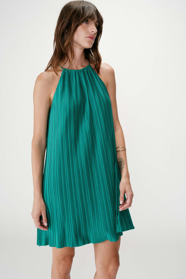 Grace & Mila Vestido curto plissado Wilona Verde