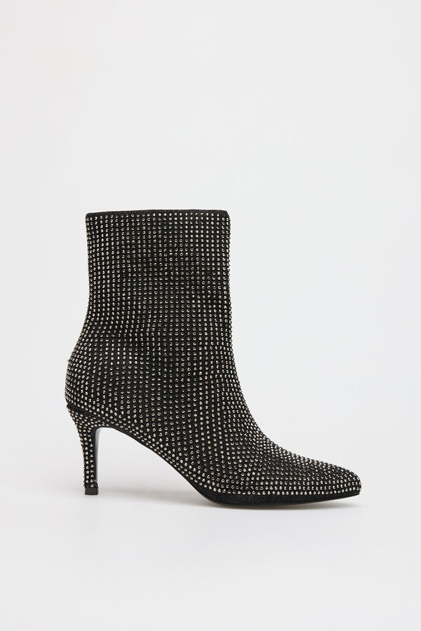 Slowlove Bot&iacute;n tachas denim Gris oscuro