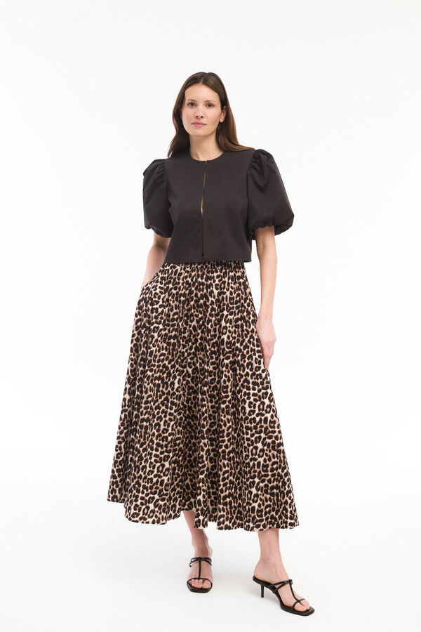 Vila top com manga balão 2/4 Preto