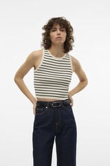 Vero Moda Crop top de malha  Tostado
